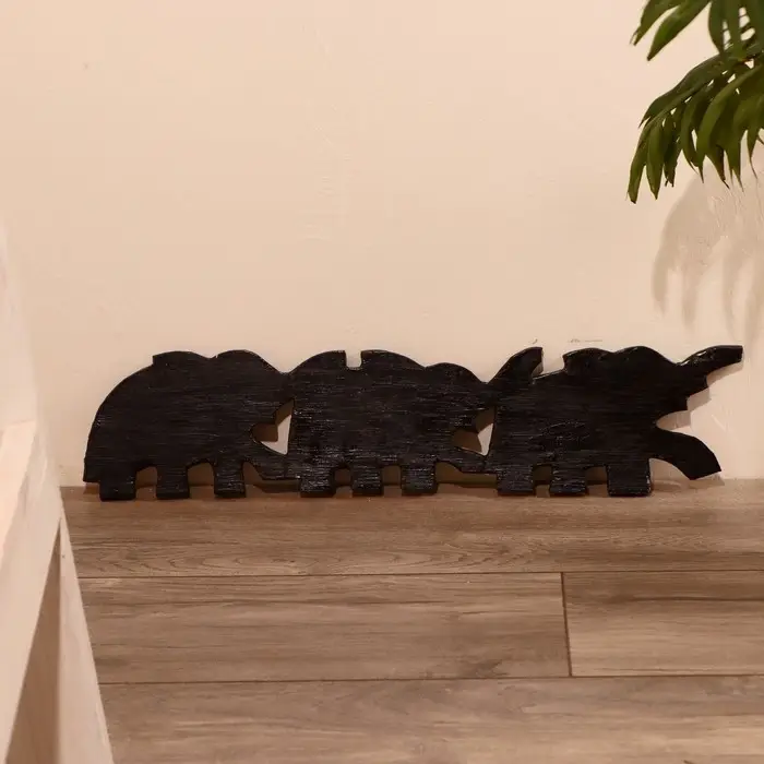 Панно декоративное  Панно декоративное "Три слона" 50х13х1,5 см МИКС