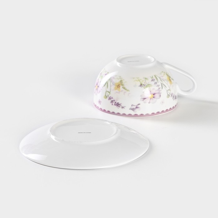 Набор керамический чайный «Прованс», 3 предмета: чайник заварочный 370 мл, чашка 300 мл, блюдце d=15 см Набор керамический чайный «Прованс», 3 предмета: чайник заварочный 370 мл, чашка 300 мл, блюдце d=15 см