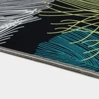 Коврики для ванной и туалета Доляна &laquo;Пёрышки&raquo;, 2 шт., 50&times;80 см, 50&times;40 см, форма МИКС