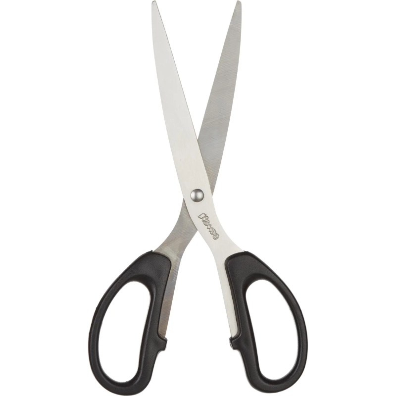 Ножницы КОМУС 210 мм с пластик. эллиптическими ручками, цвет черный