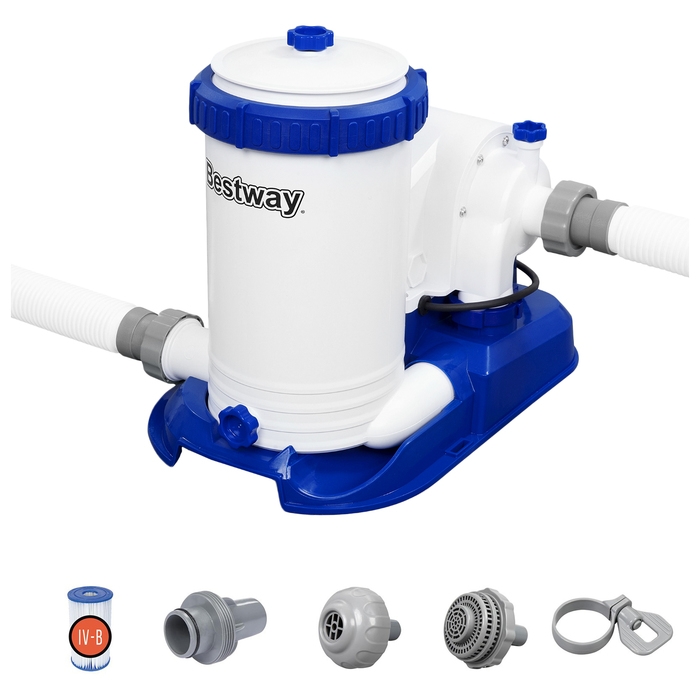 Фильтр-насос с картриджем, 9463 л/ч, + набор переходников, 58391 Фильтр-насос с картриджем, 9463 л/ч, + набор переходников, 58391