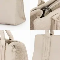 Сумка женская тоут TEXTURA на молнии, 29&times;10&times;25 см, однотонная, молочная