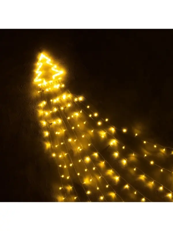 Светодиодная фигура &laquo;Ёлка&raquo; 3.5 м, пластик, 9 нитей, 31 В, свечение тёплое белое