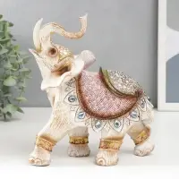 Фигурка полистоун &laquo;Слон в попоне с сапфирами&raquo;, под дерево, 21&times;18&times;9 см, МИКС