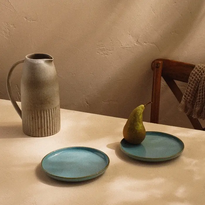 Тарелки SL Home &laquo;Аззура&raquo;, d=18 см, набор 2 шт., фарфор, бирюзовые