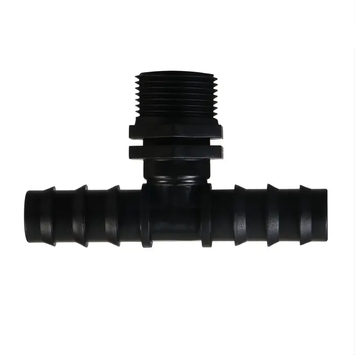 Соединитель Т-образный, наружная резьба 3/4 Соединитель Т-образный, наружная резьба 3/4", для шлангов 3/4" (19 мм), пластик