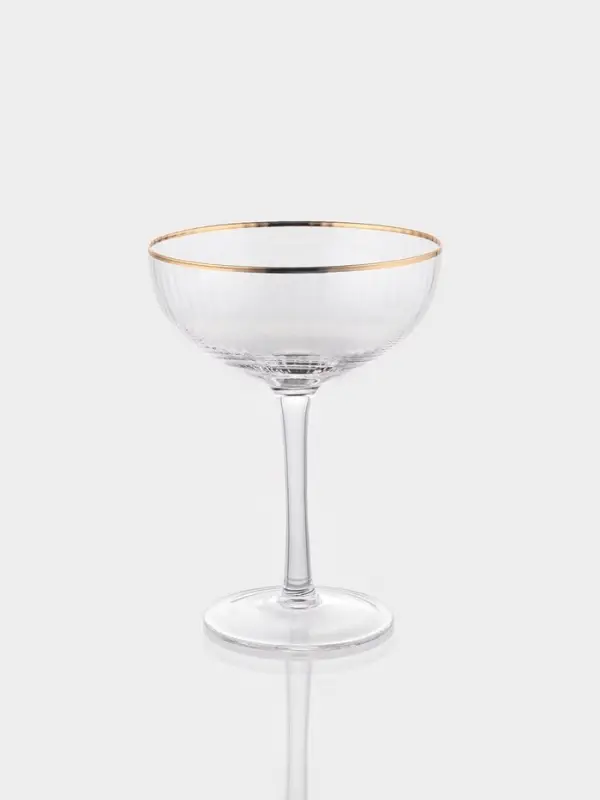 Набор бокалов для коктейлей Magistro &laquo;Орион&raquo;, 270 мл, 6 шт., 15&times;11.2 см, стекло, с золотой отводкой, прозрачный