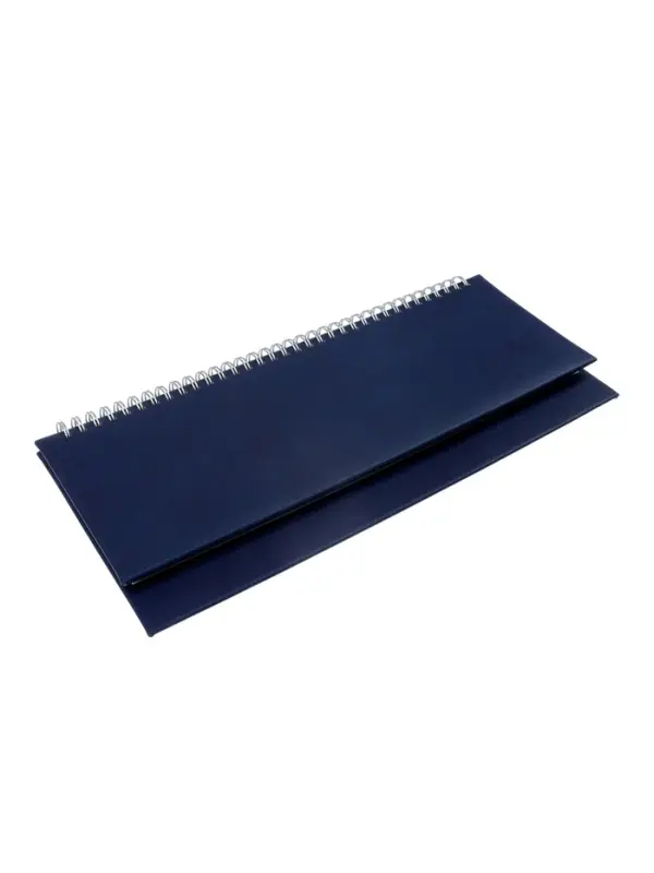 Планинг недатированный, 56 листов, на гребне, искусственная кожа, синий