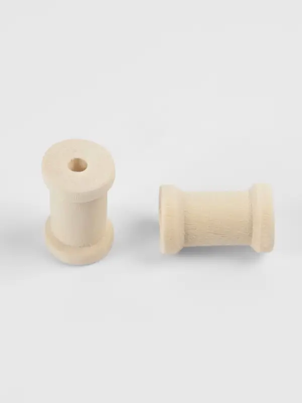 Набор деревянных катушек без покрытия, 15 шт., d=1.5&times;2.3 см