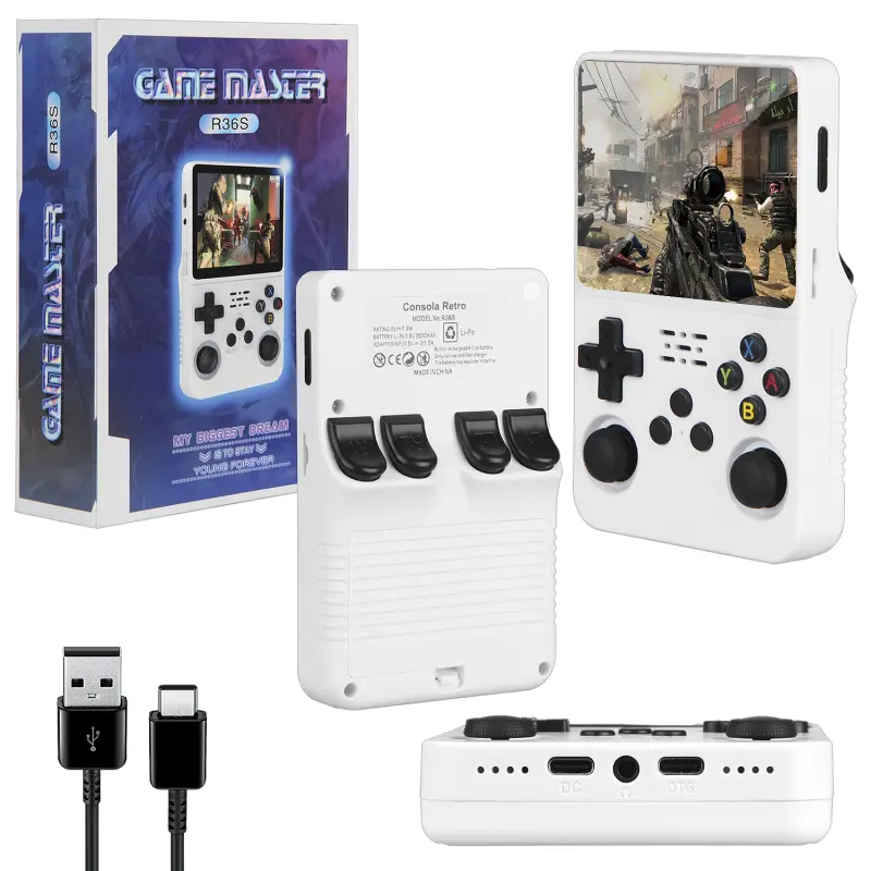 Игровая консоль R36S 64G белый