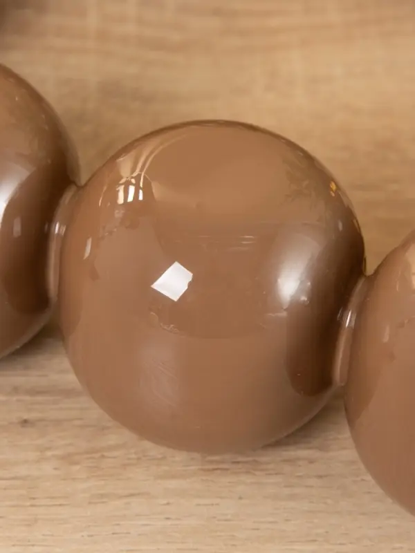 Подсвечник на 4 свечи «Бусы», с 12 сферами, 20.5×20.5×5.5 см, бисквит