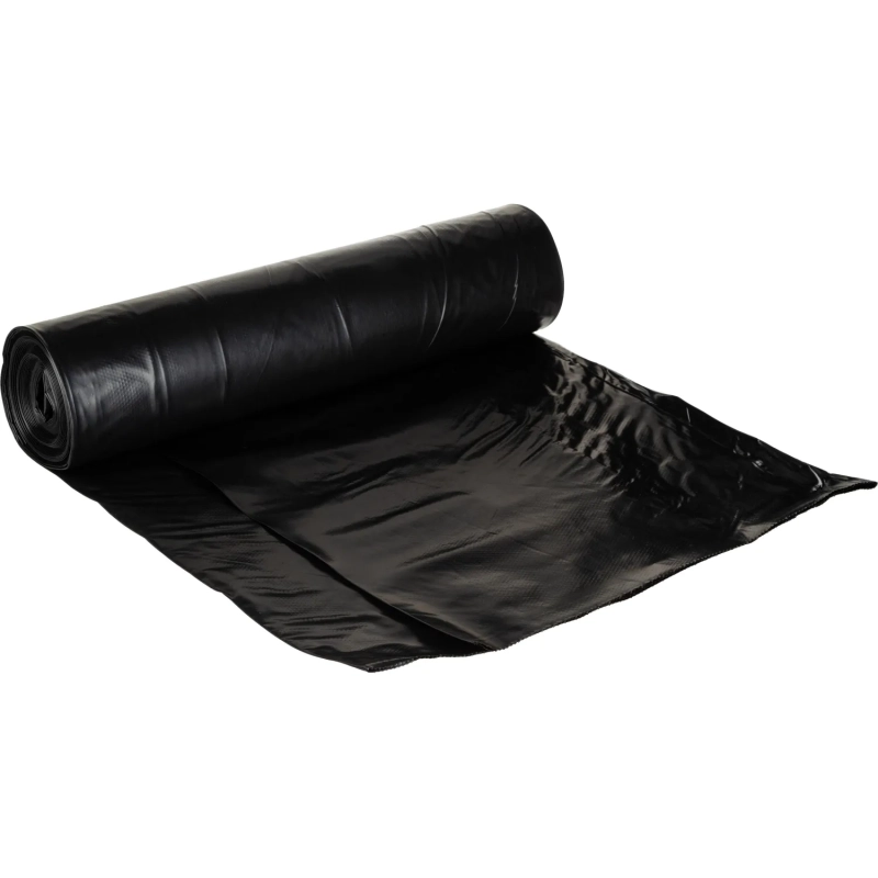 Мешки для мусора ПВД 160л 80мкм 10шт/рул черные 90х110см Luscan