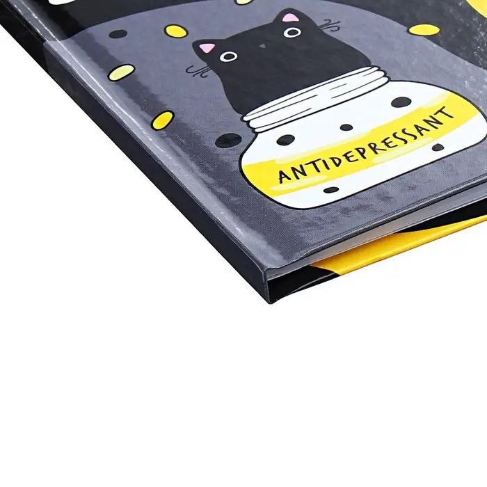 Дневник универсальный для 1-11 классов "Кот-антидепрессант", твёрдая обложка, глянцевая ламинация, 40 листов