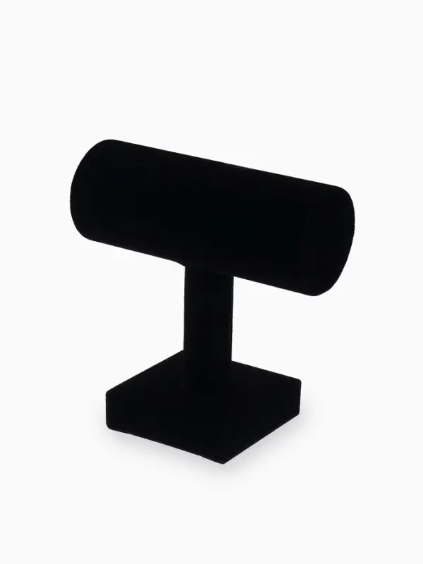 Подставка для часов и браслетов QF &laquo;Мини&raquo;, флок, 7.5&times;13.5&times;13.5 см, чёрная