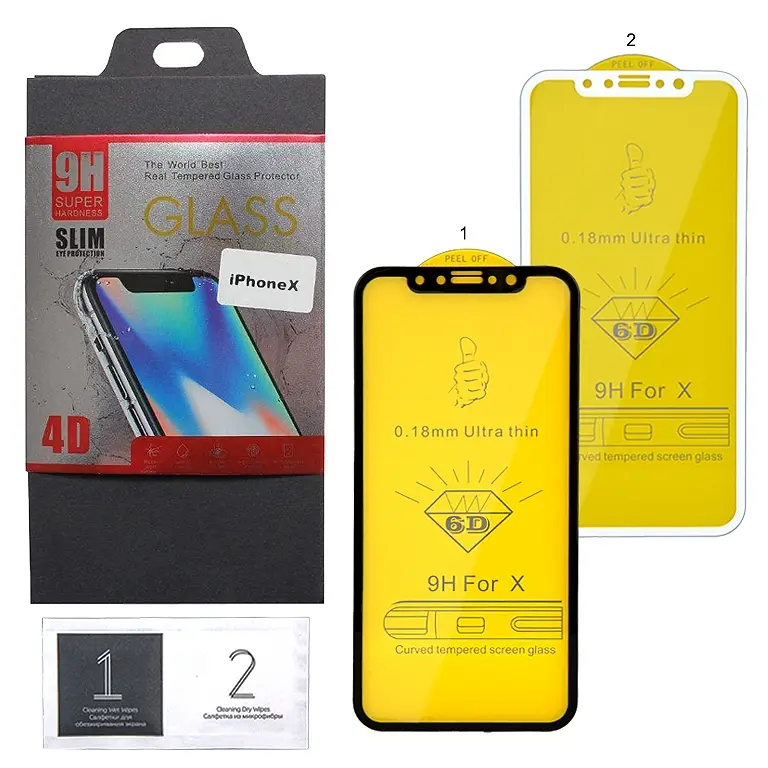 Защитное стекло для iPhone X 0.18mm ISA