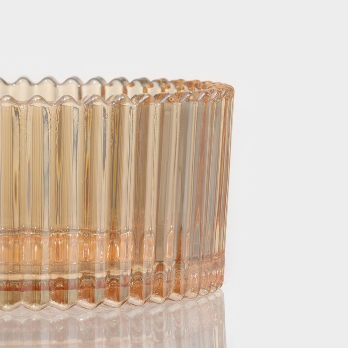 Сахарница стеклянная Доляна &laquo;Царская&raquo;, 250 мл, 10,5&times;12,5 см, цвет золотой