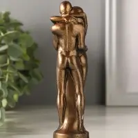 Статуэтка "Пара" 15х4 см, бронза винтаж