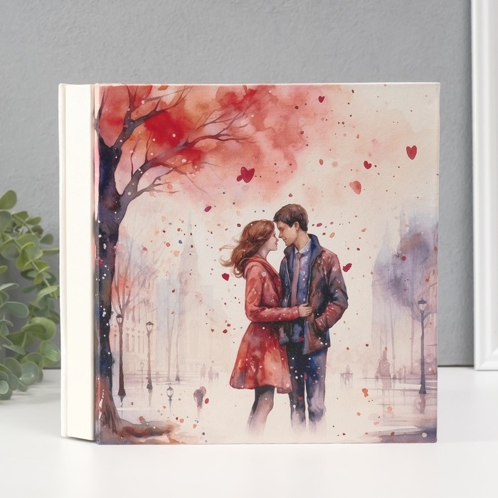 Фотоальбом на 100 фото кожзам 10х15 см Фотоальбом на 100 фото кожзам 10х15 см "Улица любви" в коробке 4х22х23 см