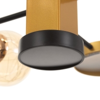 Люстра 1851/7 LED 72Вт 3000-6000К черно-золотой 79х77х43 см BayerLux