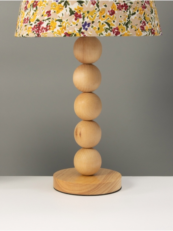Настольная лампа ЭКО Настольная лампа ЭКО "Бусины" 1х40Вт Е27 светлое дерево 25х25х43см