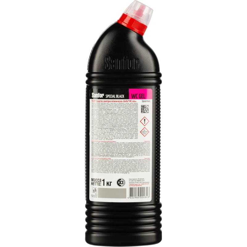 Средство для сантехники Sanfor WС гель speсial black 1000гр