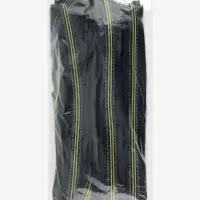 Молния &laquo;Спираль&raquo;, №5, разъёмная, светоотражающая, замок автомат, 80 см, чёрная, зелёная