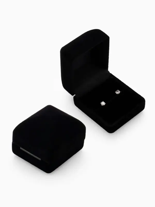 Футляр под серьги, кольцо &laquo;Традиции&raquo;, бархатный, 4.5&times;5 см, чёрный