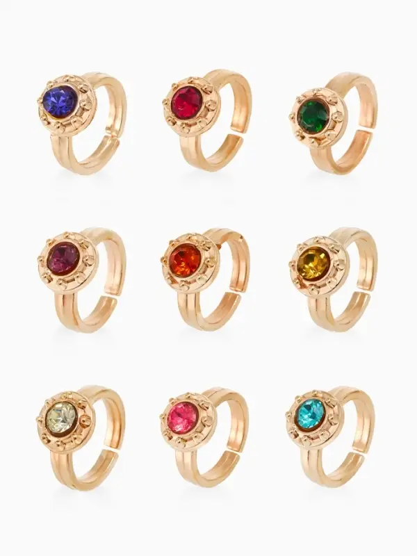 Кольцо &laquo;Выбражулька. Орбита&raquo;, МИКС в золоте, безразмерное