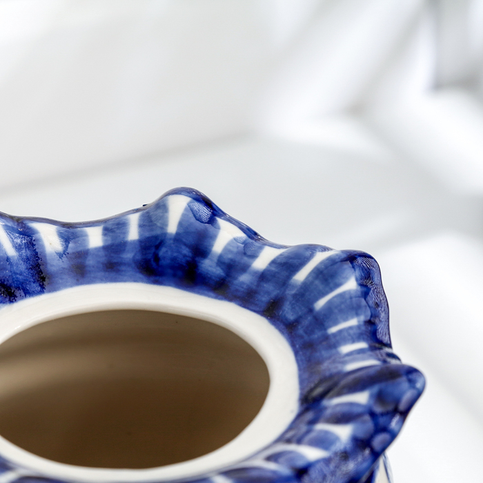 Чайник Чайник "Анемон", гжель, фарфор, 14х12 см