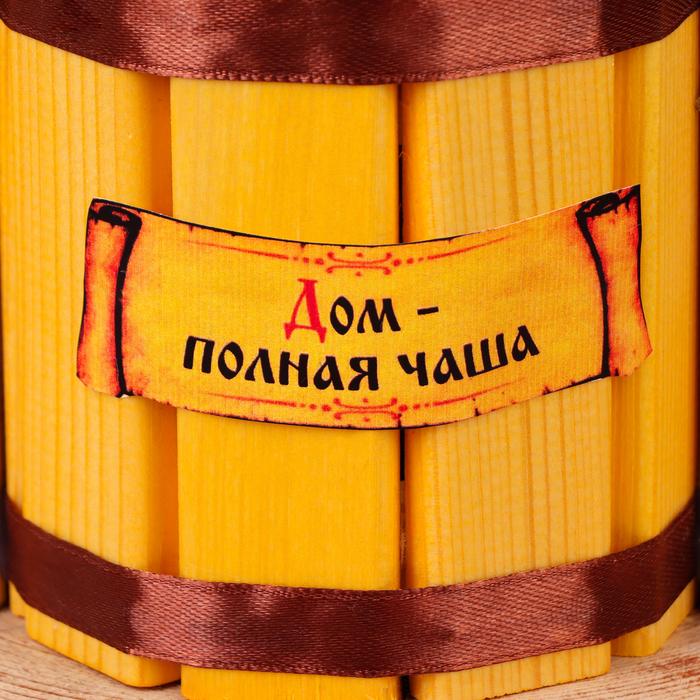 Оберег - домовой Оберег - домовой "Домовой на бочке, в домике", h = 30 см, микс