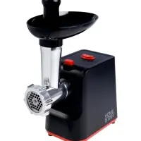 Мясорубка HomeStar STM-2039, 2000 Вт, 1.5 кг/мин, 2 диска, реверс, чёрная