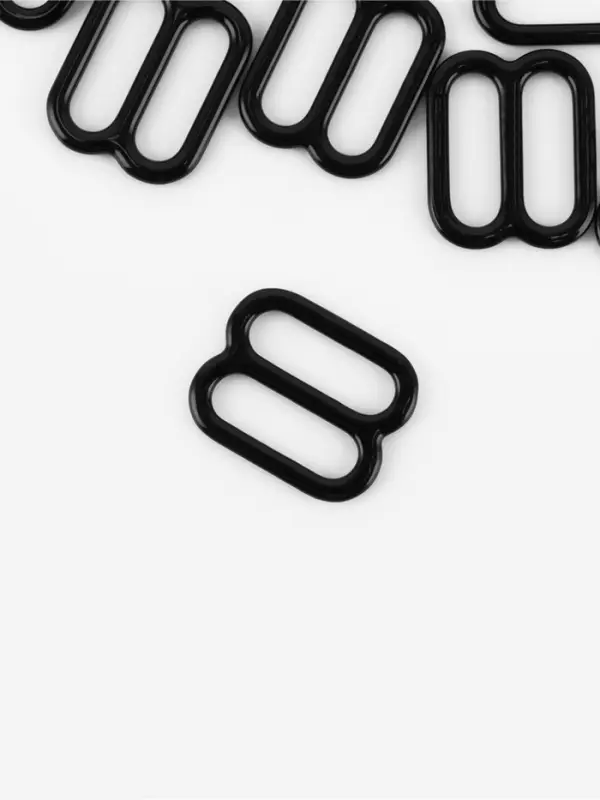 Регулятор для бретелей, металлический, 10 мм, 20 шт., чёрный Регулятор для бретелей, металлический, 10 мм, 20 шт., чёрный