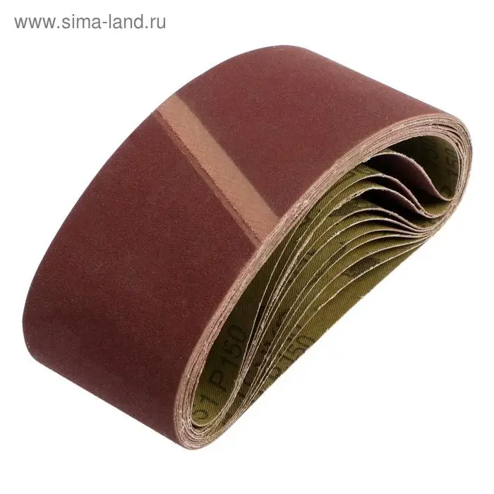 Лента абразивная бесконечная ТУНДРА, на тканевой основе, 75&times;457 мм, Р150, 10 шт.