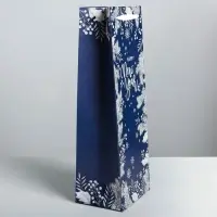 Пакет новогодний подарочный под бутылку Happy New Year!, 13&times;35&times;10 см