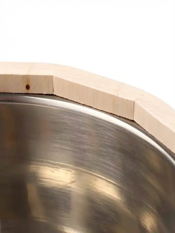 Ведро-запарник для бани и сауны, 12 л, деревянное, нержавеющая вставка