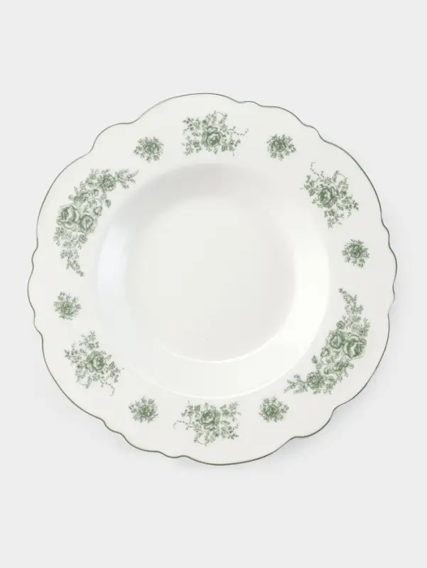 Тарелка глубокая WY Emerald Essence, 200 мл, d=21.5 см, фарфор, белая