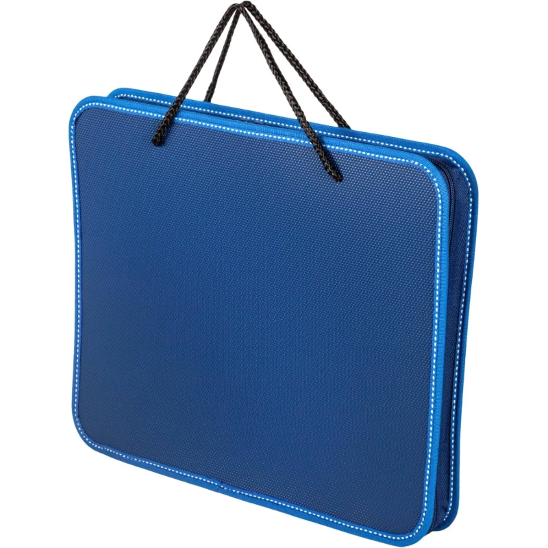 Папка-портфель на молнии синий с ручками