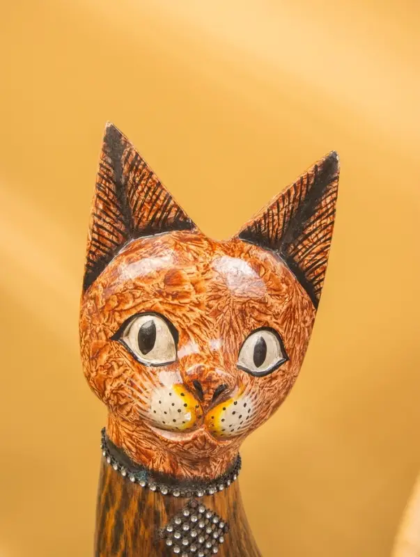 Сувенир «Кошка», 60×14×6 см, дерево, коричневый, МИКС Сувенир «Кошка», 60×14×6 см, дерево, коричневый, МИКС