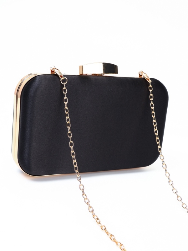 Сумка жен,  20*6*13, отд на фермуаре, цепь, черный