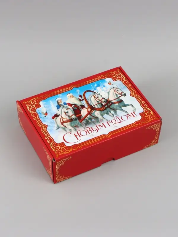Коробка подарочная, самосборная &laquo;Красная сказка&raquo;,30.7&times;22&times;9.5 см