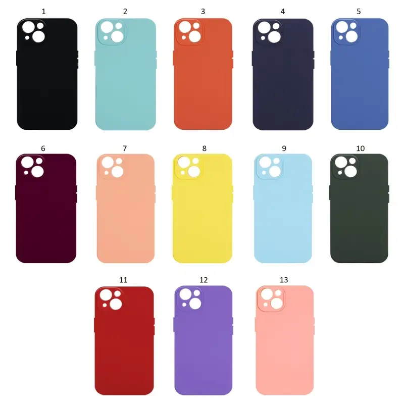 Чехол для iPhone 13 Silicone WS (без лого, в прозрачном пакете)