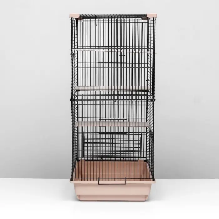 Клетка для шиншиллы &laquo;Пижон&raquo; №10, разборная, 58&times;40&times;88, бежевая