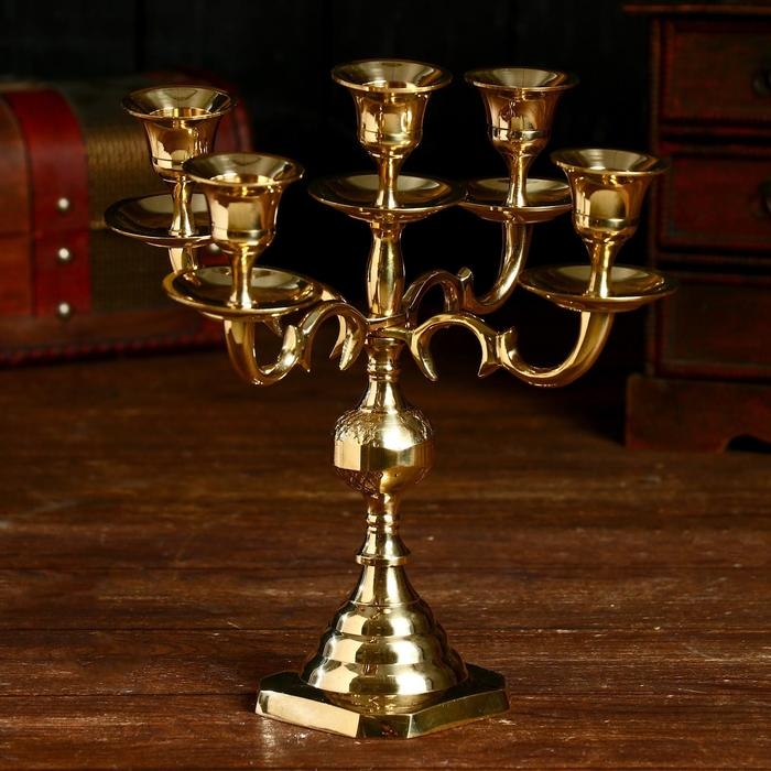 Подсвечник  Подсвечник "Хасан" на 5 свечей, латунь 23х23х23 см