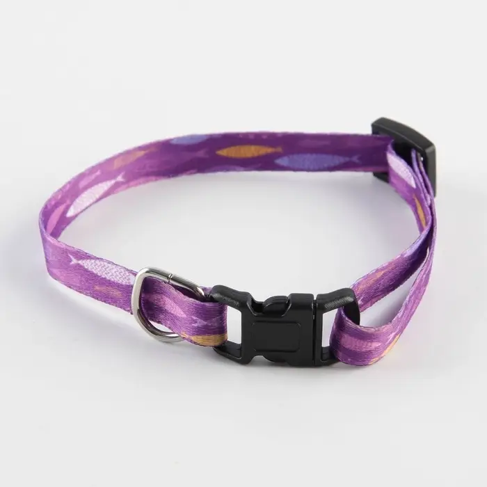 Ошейник для собак и кошек с фастексом «Рыбки», 30х1 см Ошейник для собак и кошек с фастексом «Рыбки», 30х1 см