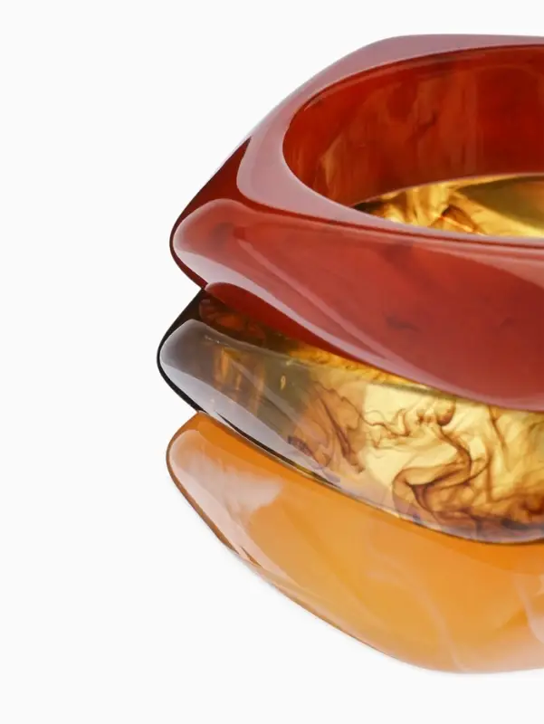 Набор 3 браслета манжета &laquo;Тренд&raquo;, акрил, разноцветный