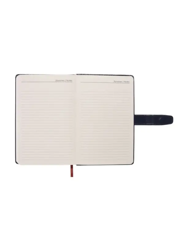 Ежедневник недатированный формат А5, с хлястиком, 128л, линия, пвх, Синий Ежедневник недатированный формат А5, с хлястиком, 128л, линия, пвх, Синий