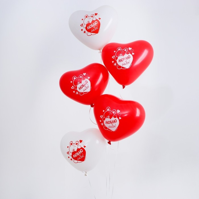 Воздушный шар латексный 12 Воздушный шар латексный 12" «Я люблю тебя», мишка, 25 шт.