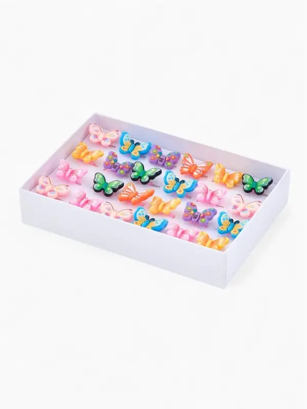 Кольцо «Выбражулька» бабочка, форма МИКС, цветное, безразмерное Кольцо «Выбражулька» бабочка, форма МИКС, цветное, безразмерное