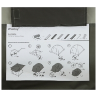 Палатка туристическая, треккинговая maclay KAVKAZ 4, 4-местная, с тамбуром