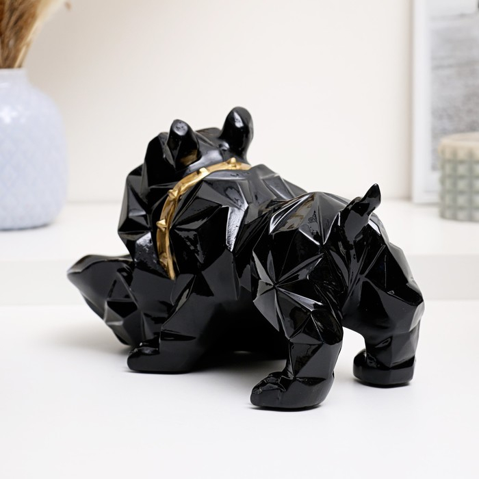 Подставка конфетница Подставка конфетница "Английский бульдог" черный 27х17х27см